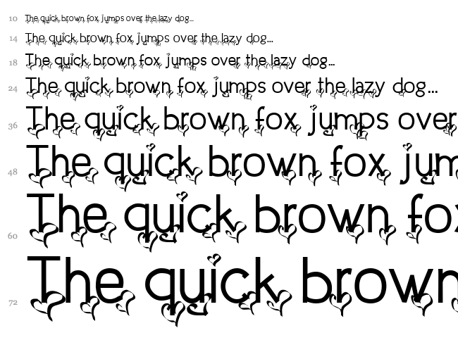 Dream Love Valentine font waterfall